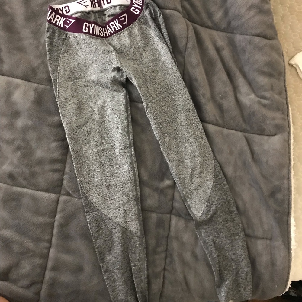 Gymshark Charcoal grey and plum flex leggings
